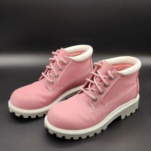 Route 66 Pink Lace-Up Work Boots - Womens Size 5.5